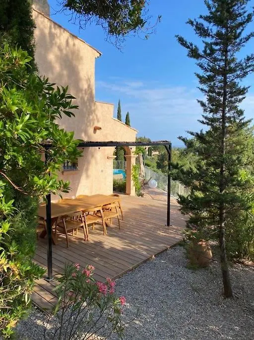 Villa Les Santons Vue Panoramique Mer Golfe De Saint Tropez 4 Etoiles كافالير سور مير