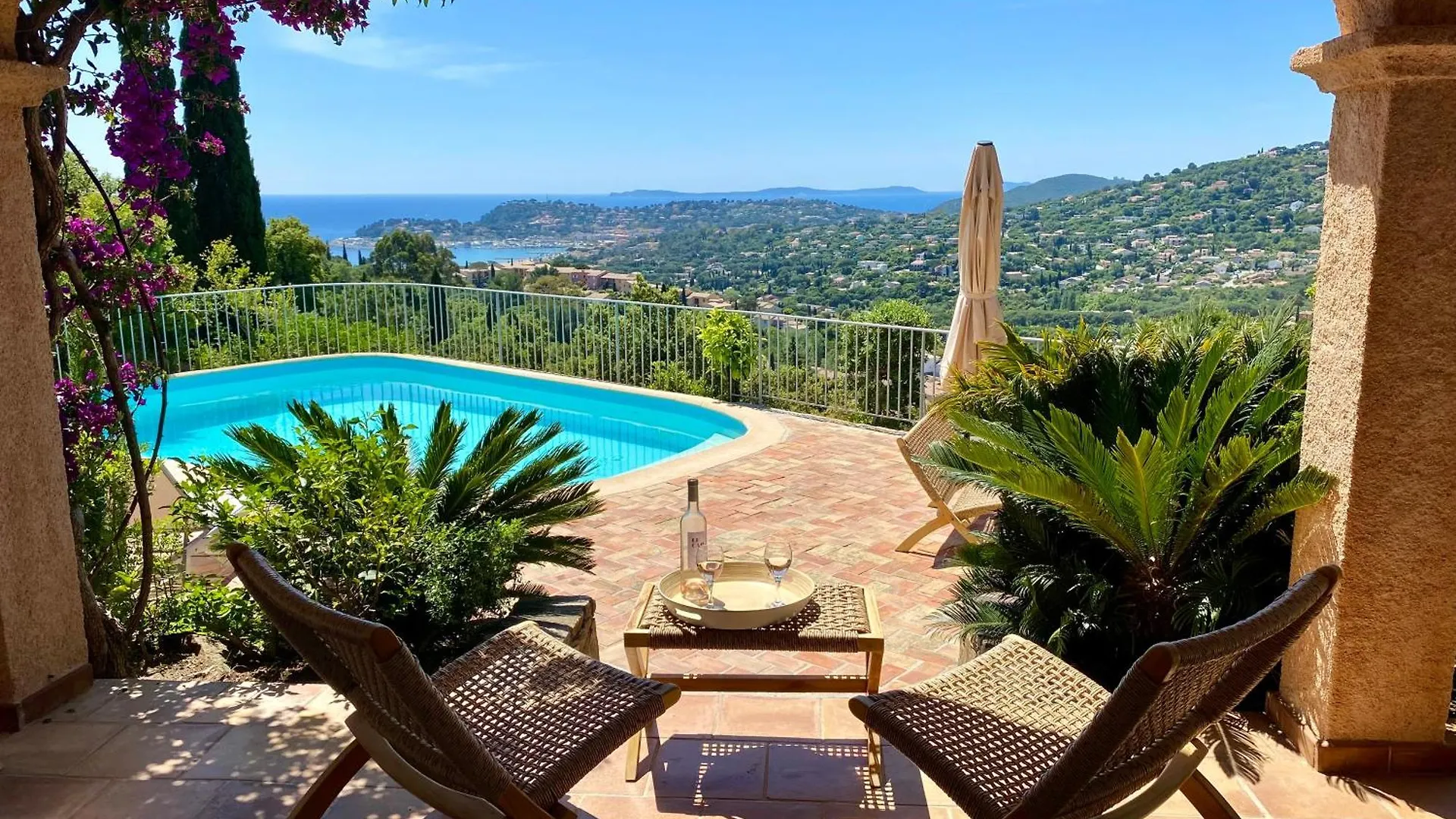 Villa Les Santons Vue Panoramique Mer Golfe De Saint Tropez 4 Etoiles كافالير سور مير